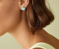Marco Bicego Earrings|Blue Topaz Stud Earrings, Large