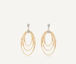 Marco Bicego Earrings|Chandelier Earrings With Ovals And Diamonds