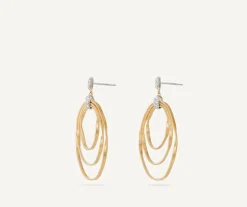 Marco Bicego Earrings|Chandelier Earrings With Ovals And Diamonds