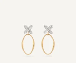 Marco Bicego Earrings|Diamond Earrings With Floral Elements