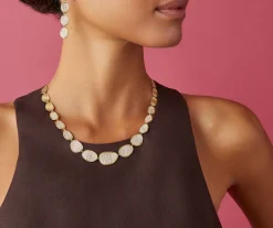 Marco Bicego Necklaces|Diamond Necklace With Gold Leaf Degrade