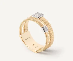 Marco Bicego Rings|Double Band Diamond Pave Ring