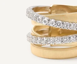 Marco Bicego Rings|Double-Band Diamond Ring, Large