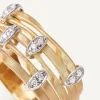 Marco Bicego Rings|Five-Band Diamond Pave Ring