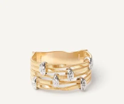 Marco Bicego Rings|Five-Band Diamond Pave Ring