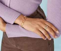 Marco Bicego Rings|Five-Band Ring With Diamond-Studded Plaques