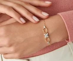 Marco Bicego Bracelets|Floral Diamond Pave Bracelet With Adjustable Chain