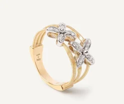 Marco Bicego Rings|Floral Pave Diamond Ring