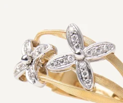 Marco Bicego Rings|Floral Pave Diamond Ring