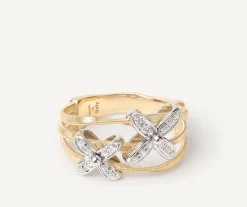 Marco Bicego Rings|Floral Pave Diamond Ring