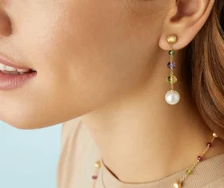 Marco Bicego Earrings|Gemstone And Pearl Drop Earrings