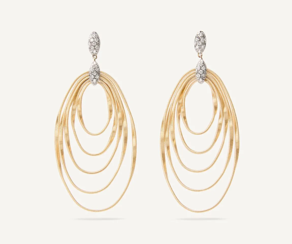 Marco Bicego Earrings|Gold And Diamond Chandelier Earrings, Large