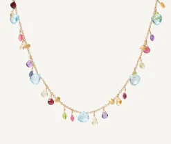 Marco Bicego Necklaces|Gold Chain Necklace With Multicoloured Gemstones
