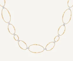 Marco Bicego Necklaces|Gold Diamond Oval Necklace