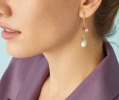 Marco Bicego Earrings|Gold Drop Earrings With Diamonds, Pearls And Gemstones