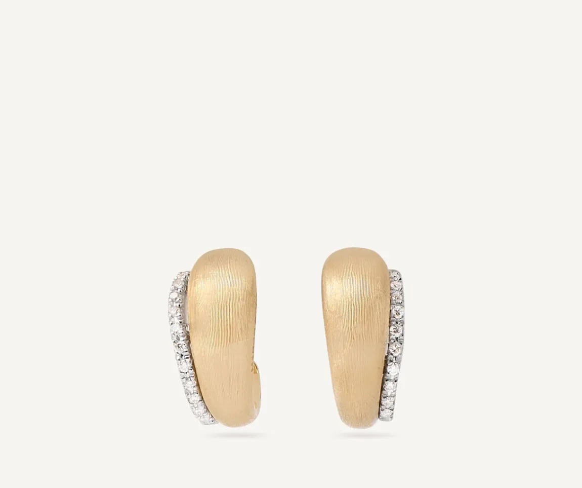 Marco Bicego Earrings|Gold Hoop Earrings With Diamonds, Mini