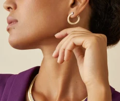 Marco Bicego Earrings|Gold Hoop Earrings With Diamonds, Small