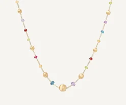 Marco Bicego Necklaces|Gold Necklace With Multicoloured Gemstones