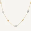 Marco Bicego Necklaces|Gold Necklace With Oval Elements And Diamonds