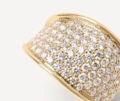 Marco Bicego Rings|18Kt Yellow Gold Band Ring With Diamonds