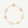 Marco Bicego Bracelets|18Kt Yellow Gold Bracelet With Ovals And Mother-Of-Pearl