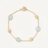 Marco Bicego Bracelets|18Kt Yellow Gold Bracelet With Oval Elements And Aquamarine