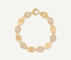 Marco Bicego Bracelets|18Kt Yellow Gold Diamond Alternating Pave Bracelet