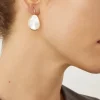 Marco Bicego Earrings|18Kt Yellow Gold Earrings With White Mother-Of-Pearl And Diamonds