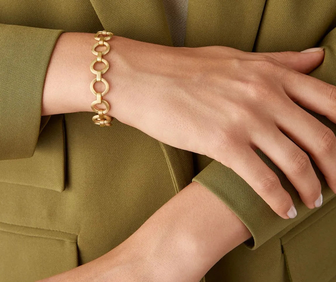 Marco Bicego Bracelets|18Kt Yellow Gold Flat Link Bracelet