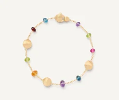 Marco Bicego Bracelets|18Kt Yellow Gold Mixed Gemstone Single-Strand Bracelet
