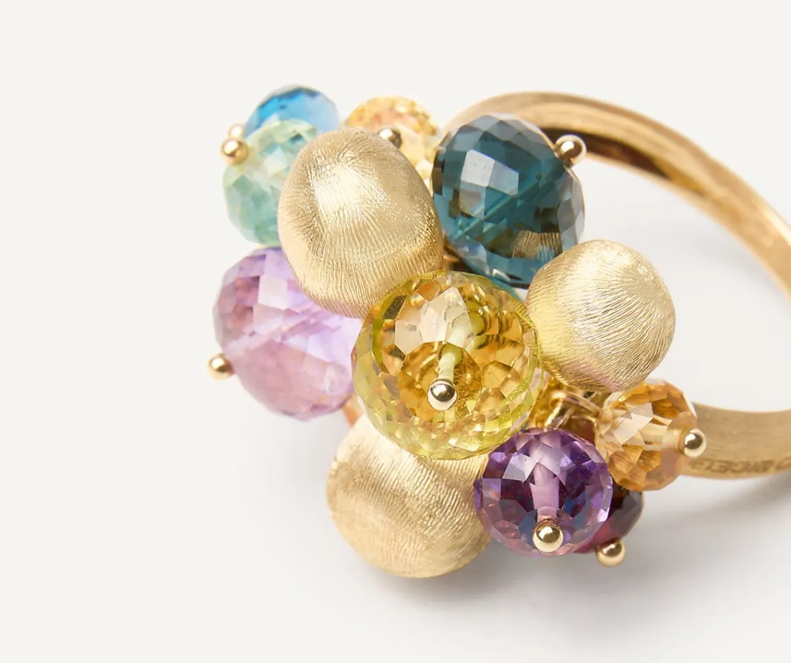 Marco Bicego Rings|18Kt Yellow Gold Mixed Gemstone Cocktail Ring