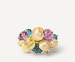Marco Bicego Rings|18Kt Yellow Gold Mixed Gemstone Cocktail Ring