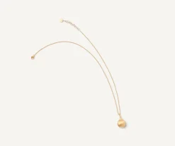 Marco Bicego Necklaces|18Kt Yellow Gold Necklace With Round Diamond Pendant