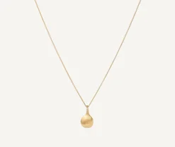 Marco Bicego Necklaces|18Kt Yellow Gold Necklace With Round Diamond Pendant