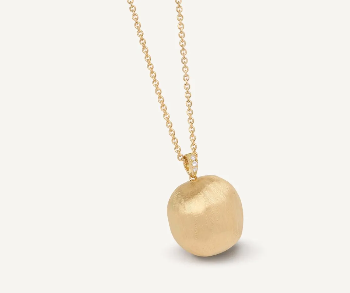 Marco Bicego Necklaces|18Kt Yellow Gold Necklace With Diamond Pendant