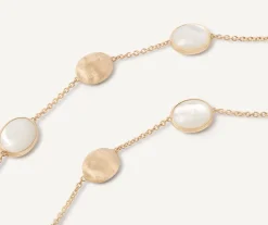 Marco Bicego Necklaces|18Kt Yellow Gold Necklace With Oval Elements And Mother-Of-Pearl