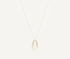 Marco Bicego Necklaces|Long Pendant With Oval Elements And Diamonds