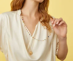 Marco Bicego Necklaces|Mixed Gemstone 18Kt Yellow Gold Long Necklace