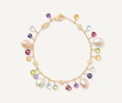 Marco Bicego Bracelets|Pearls And Multicoloured Gemstone Single-Strand 18Kt Yellow Gold Bracelet