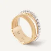 Marco Bicego Rings|Ring With Diamond-Studded Plaque, Medium