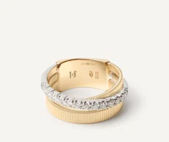 Marco Bicego Rings|Ring With Diamond-Studded Plaque, Medium