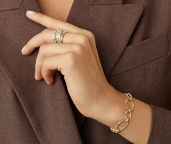 Marco Bicego Rings|Seven-Band Ring With Diamond-Studded Plaques