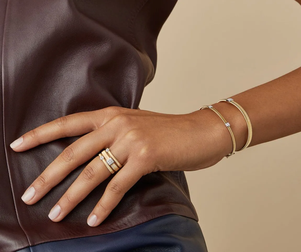 Marco Bicego Bracelets|Triple Diamond Pave Slim Bracelet