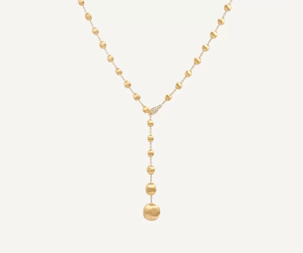 Marco Bicego 18Kt Yellow Gold And Diamond Lariat Necklace | Necklaces