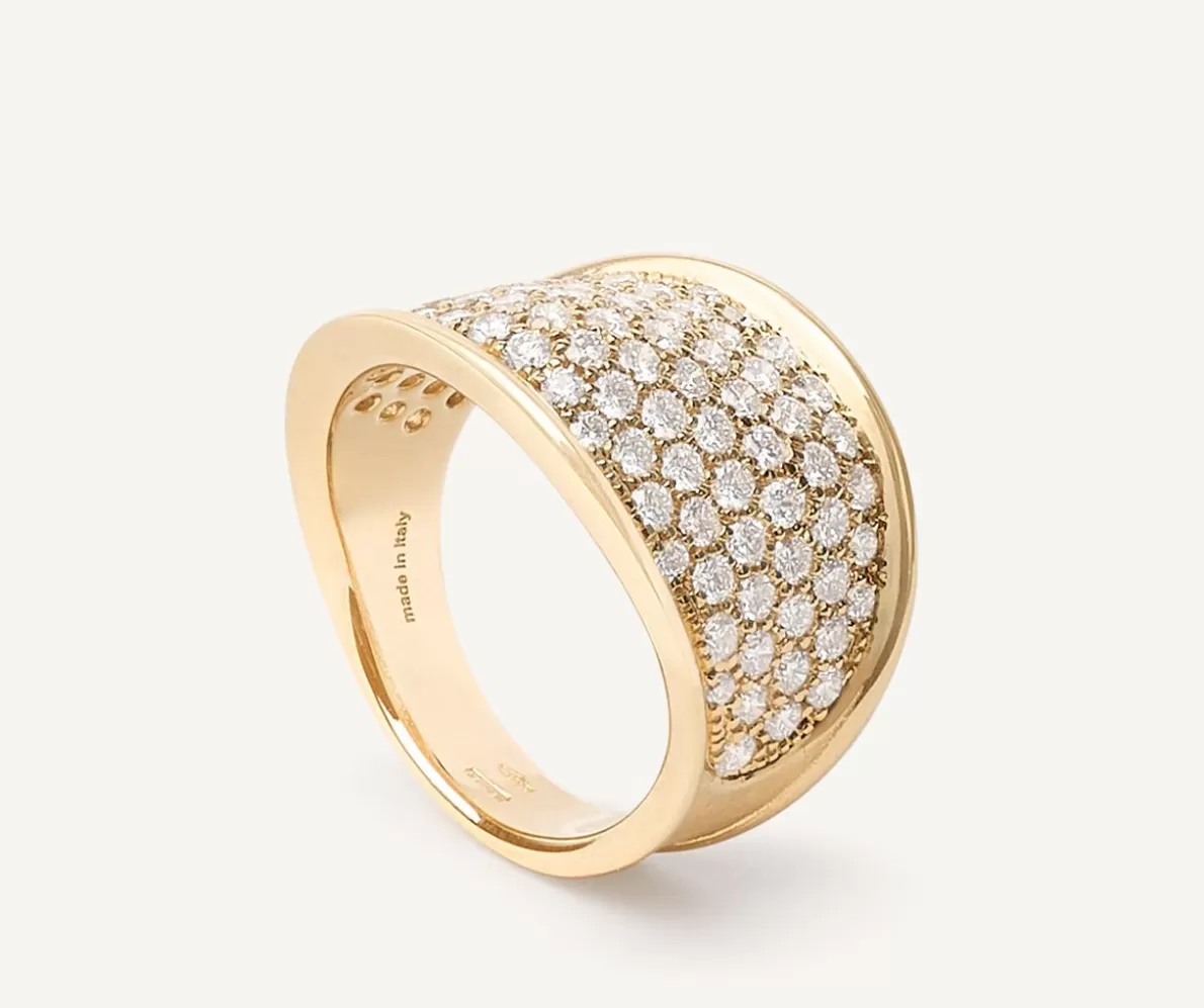 Marco Bicego 18Kt Yellow Gold Band Ring With Diamonds | Rings