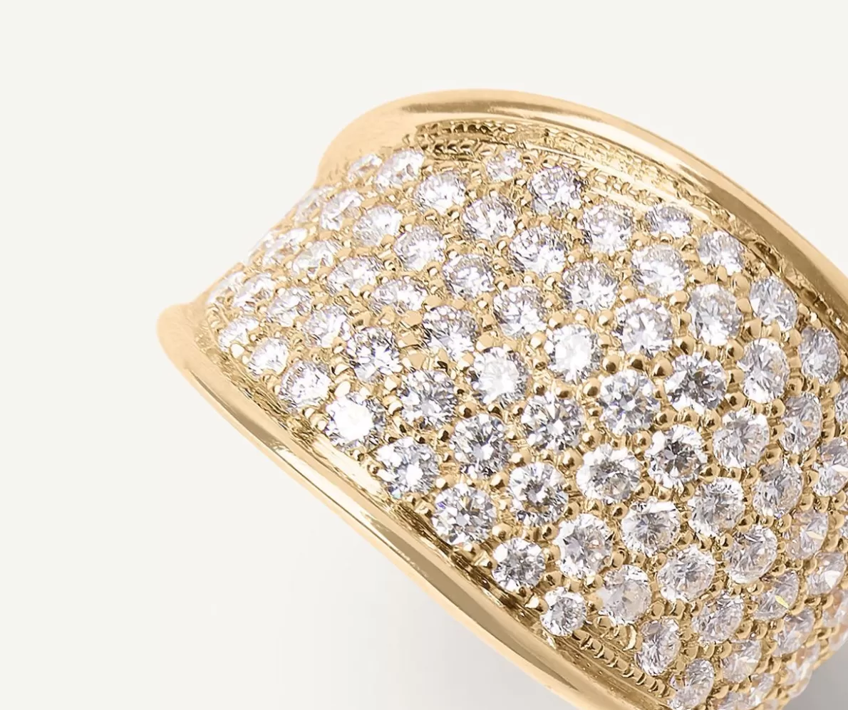 Marco Bicego 18Kt Yellow Gold Band Ring With Diamonds | Rings