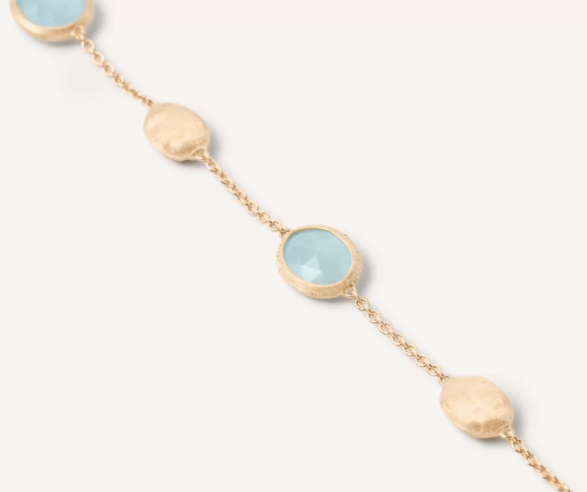 Marco Bicego 18Kt Yellow Gold Bracelet With Oval Elements And Aquamarine | Bracelets