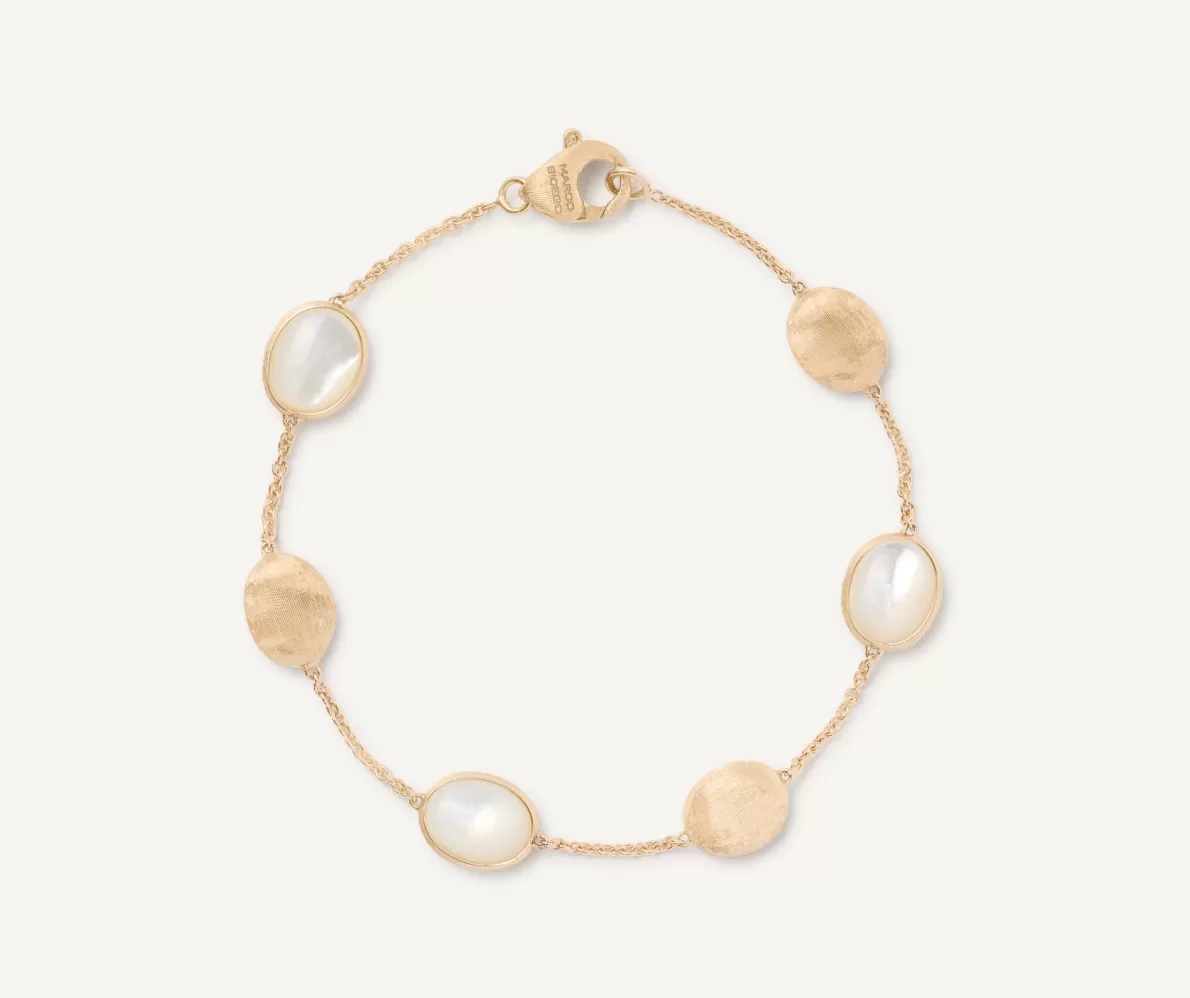 Marco Bicego 18Kt Yellow Gold Bracelet With Ovals And Mother-Of-Pearl | Bracelets