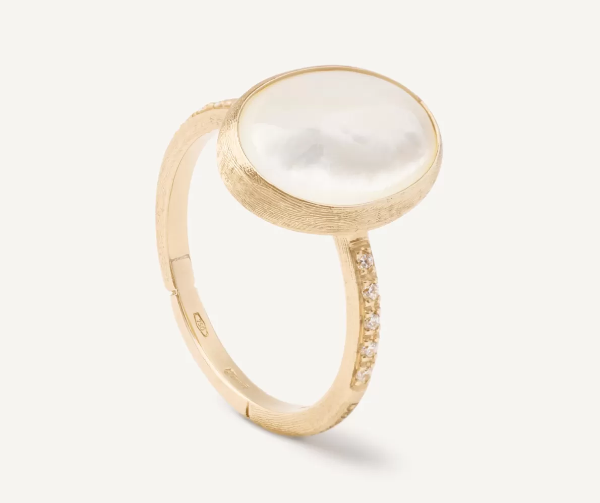 Marco Bicego 18Kt Yellow Gold Mother-Of-Pearl And Diamond Ring | Rings