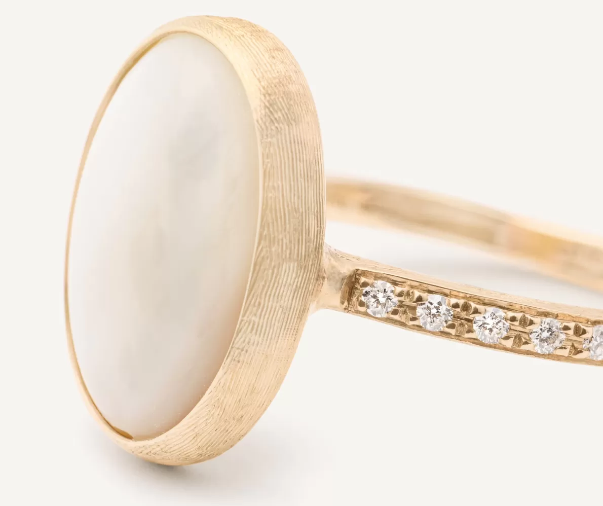 Marco Bicego 18Kt Yellow Gold Mother-Of-Pearl And Diamond Ring | Rings